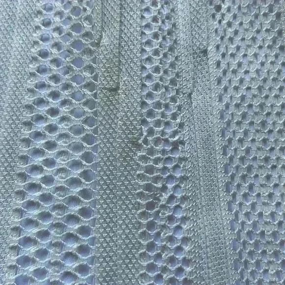 NWOT Theory Halter Cami Tank Top White Mod Lace Sz M Lined Textured Shell - Picture 6 of 11